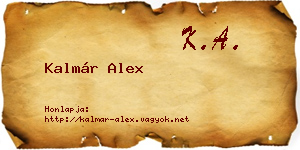 Kalmár Alex névjegykártya